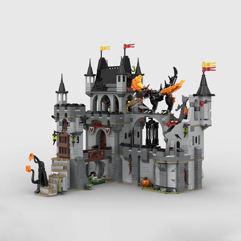 2014pcs Moc Medieval Night Lord's Lair Complete Fright Knights Castle Model Building Blocks DIY Assembly Bricks Toys Kids Gifts