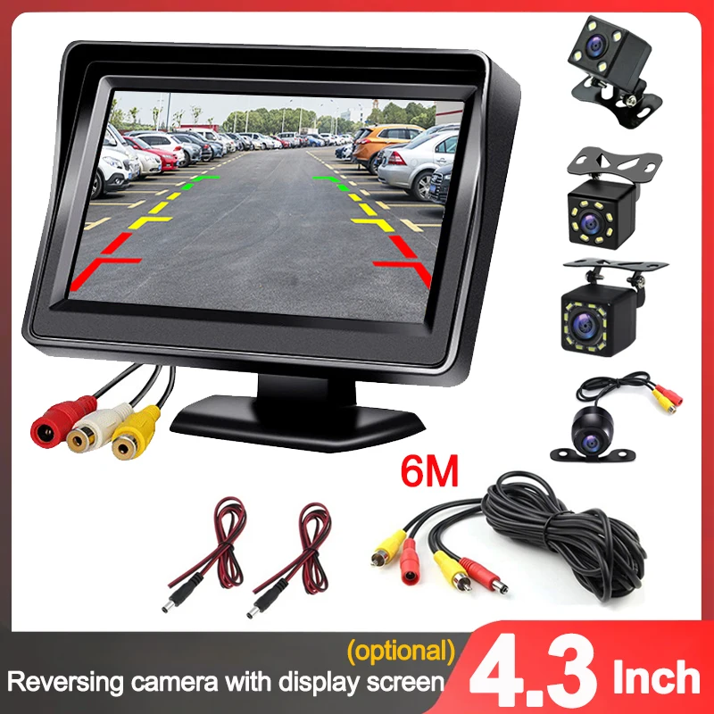 Easy Installation 4.3Inch Rear View Camera Monitor Screen Reversing Camera for Car Parking Parking System Camera for Vehicle