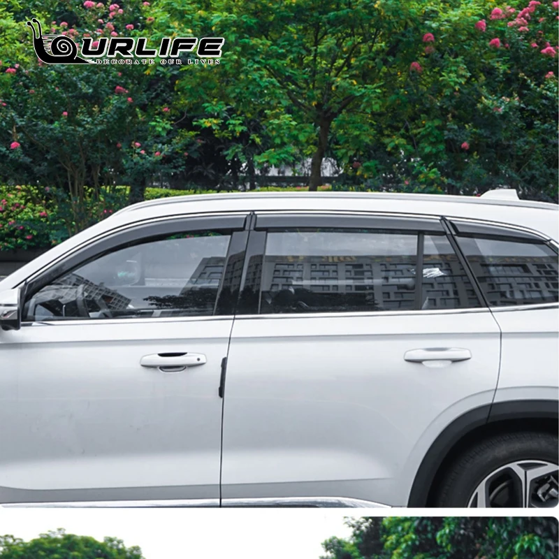 For Geely Monjaro Grand Koleos 2022 2023 2024 Window Visor Awnings Shelters Vent Shades Sun Rain Deflector Guard Accessories