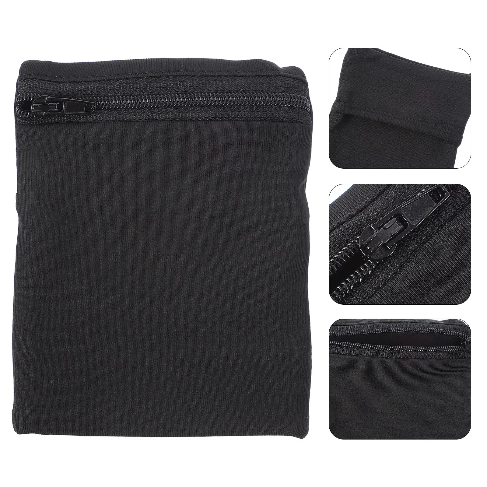 

Wrist Pouch Lightweight Stretchy Fabric Fitness Running Phone Armband Case Outdoor Sports Wrist Wallet Secure Pocket