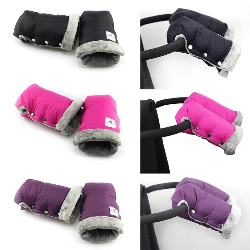 

J15U Stroller Gloves Mittens Hand Muffs Thick Waterproof Warm Pushchair Gloves