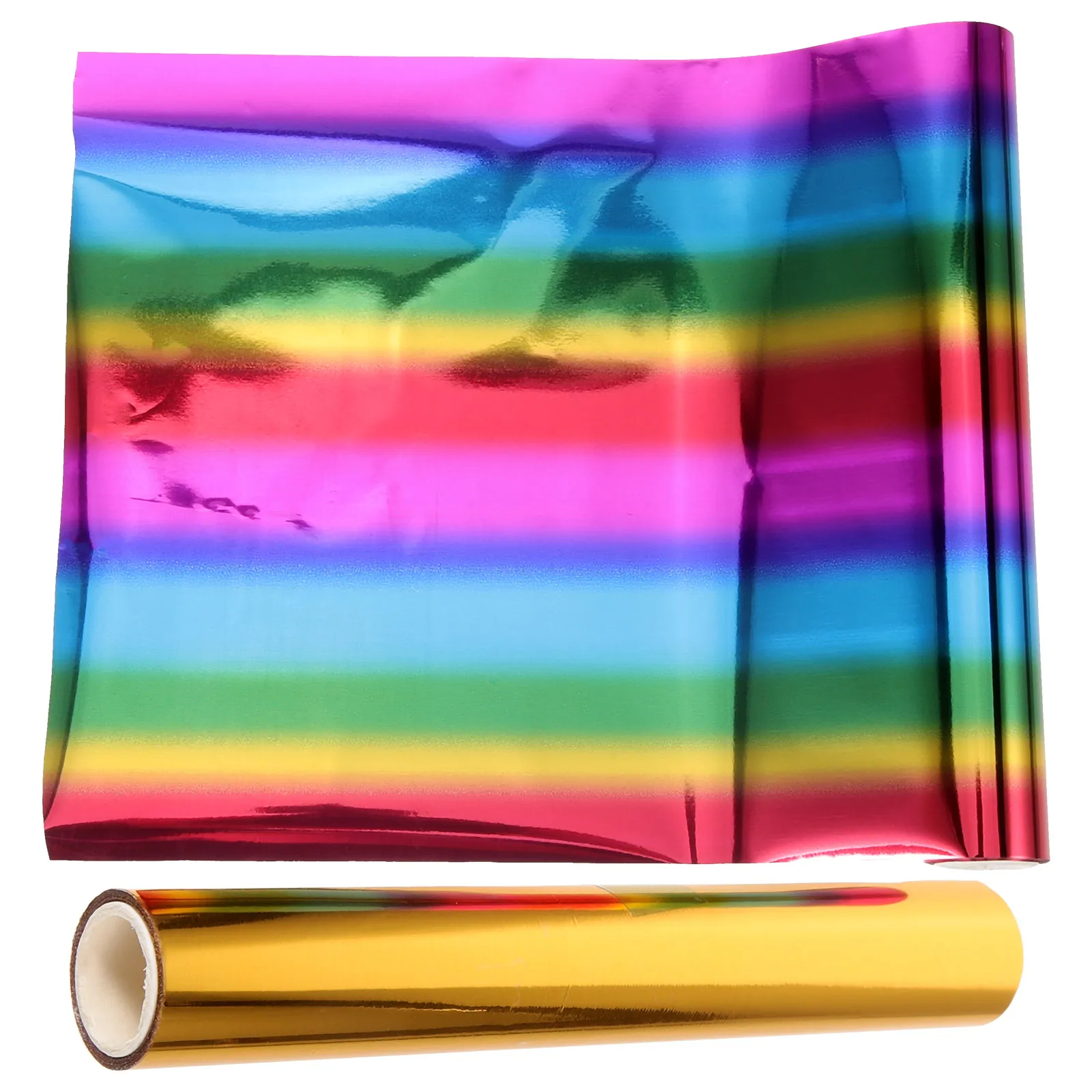 

2 Rolls Heat Activated Foil Paper Aluminum Transfer Stamping Sheets Craft Supplies Golden Color Storage