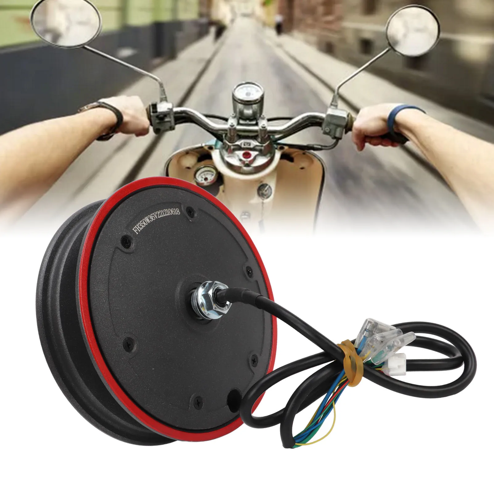 

Electric Scooter Wheel Hub Motor Waterproof Lightweight Electric Scooter Hub Motor 350W for Electric Scooter for 10inch Tires