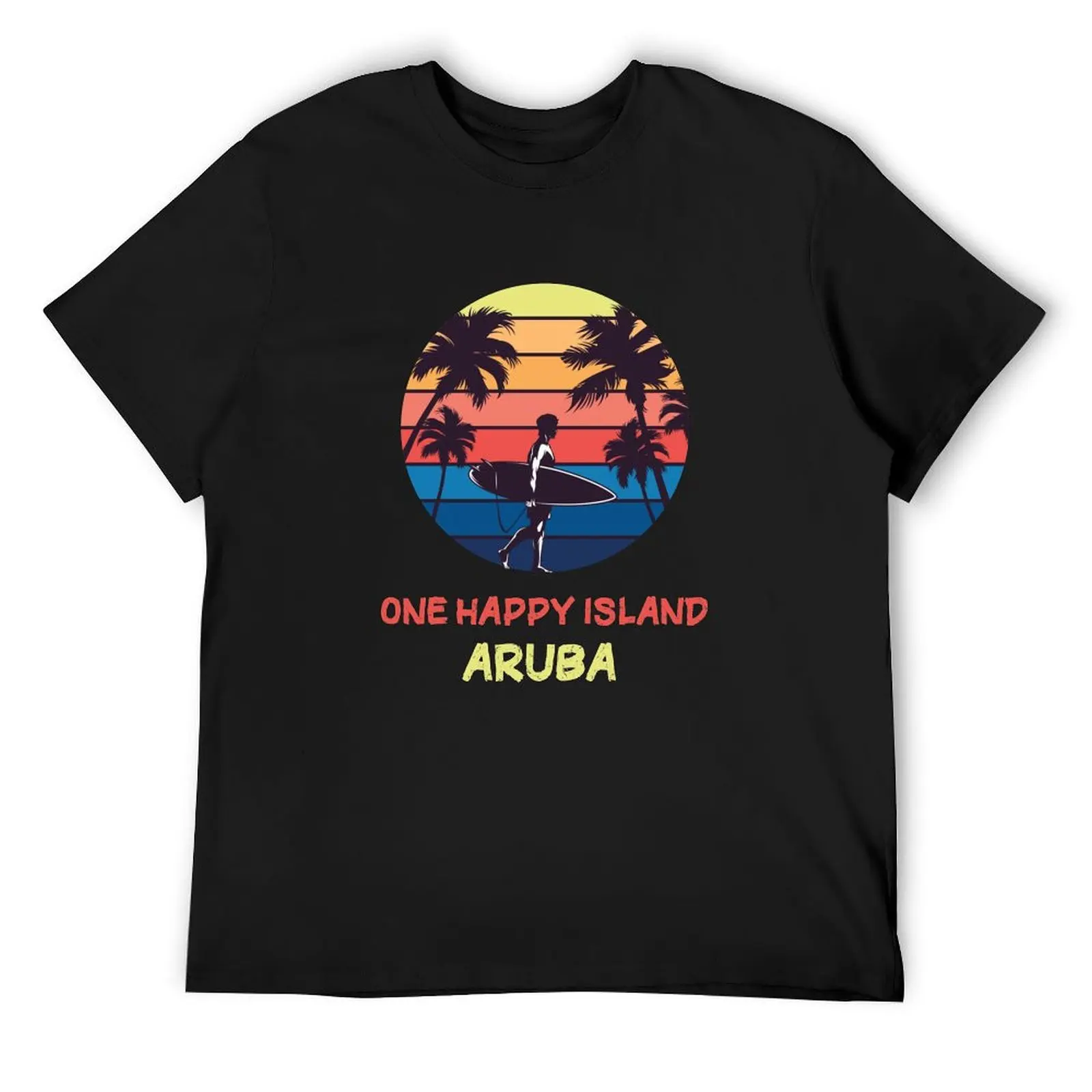 

Aruba One Happy Island T-Shirt new edition sports fans cute tops fruit of the loom mens t shirts