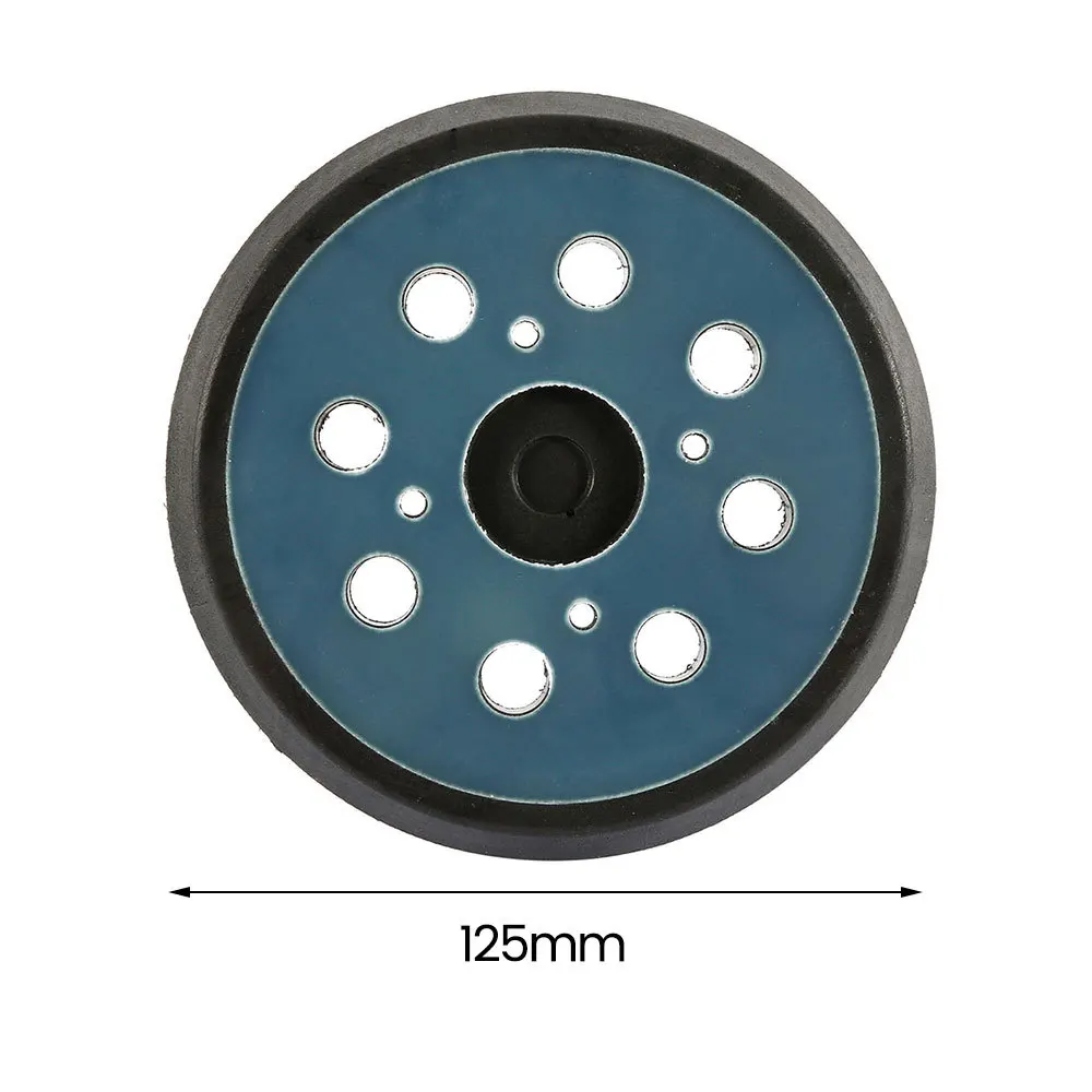 5 Inches 125 MM 8-Hole Back-up Sanding Pad for Electric Makita Orbital Sander 3/4 Nails Hook and Loop Sander Backing Pad