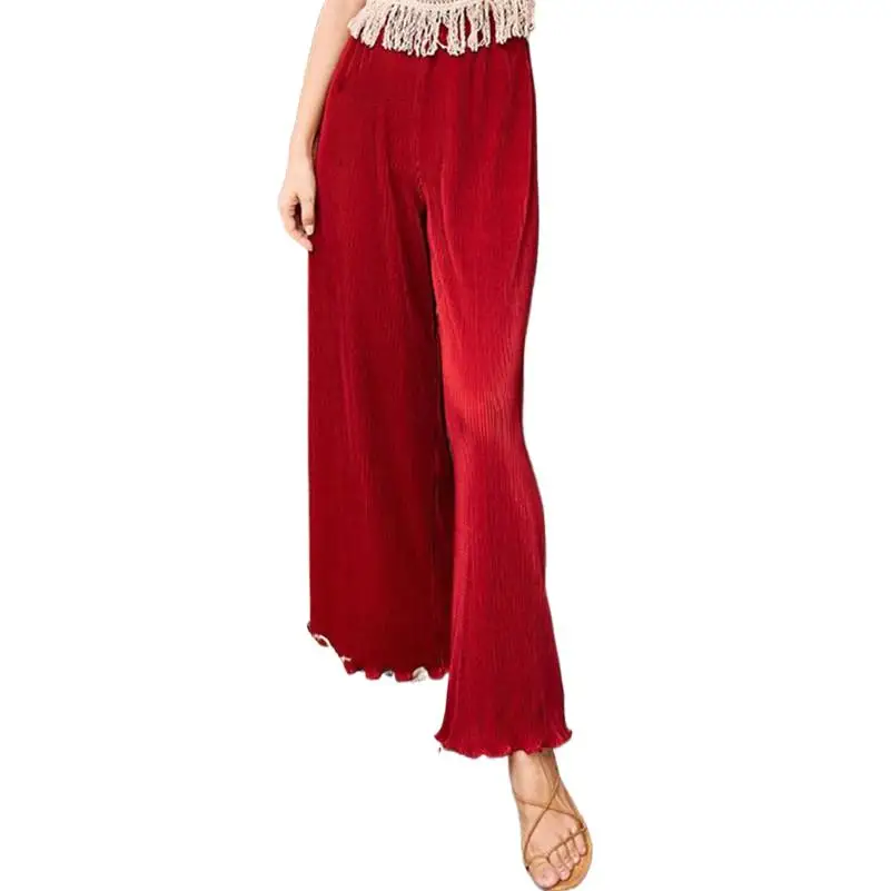 

Retro Wide Leg Pants Women' Summer High Waist Streetwear Pants Summer Fashion Loose Holiday Beach Pants Plus Size Chic Trousers