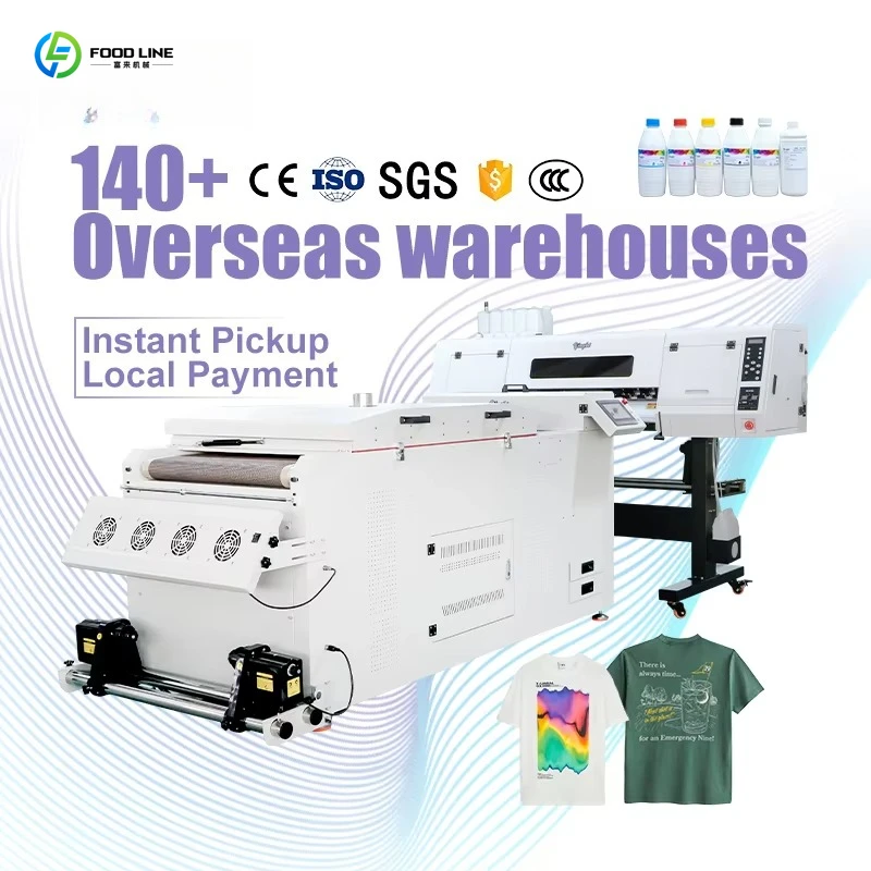 Customized New DTF 70cm I3200 2/4 Heads Automatic T-Shirt Printing Machine with Oven Shaker High Quality