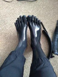 New Slim socks 5 size Latex  Seamless 3D Toe Ankle slim soxs with five toes 15cm height  Fetish