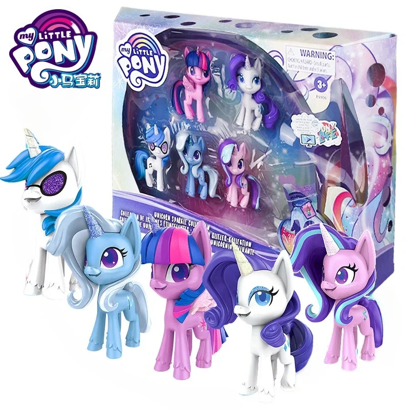 Hasbro Genuine My Little Pony Shiny Doll Set Twilight Sparkle Girl Cute Kawaii Ornament Collection Birthday Christmas Gift