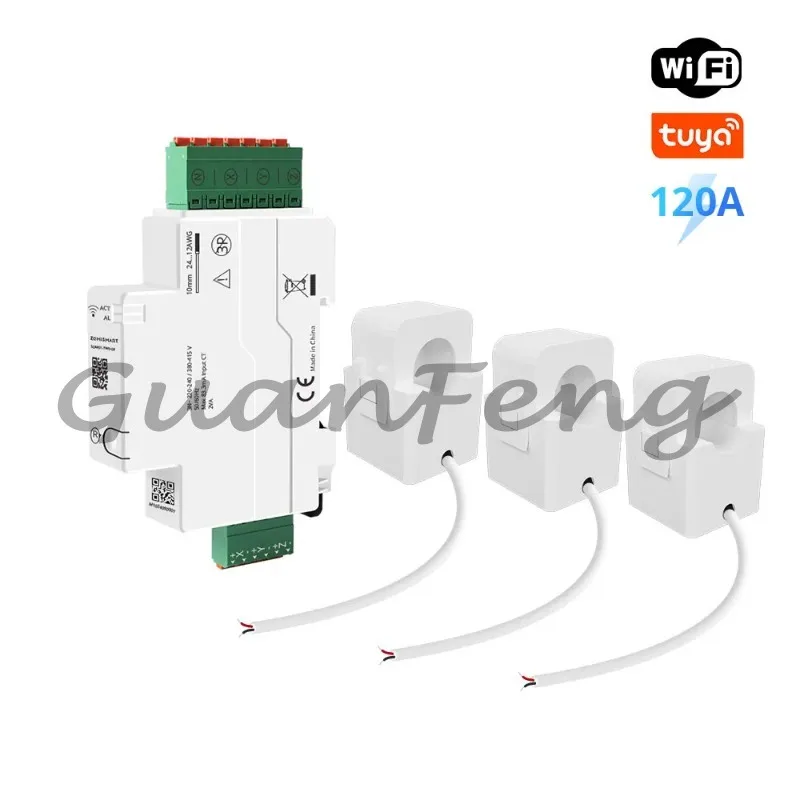 

For WiFi Real Time Energy Monitor 3P 120A Power Meter Smart Life App