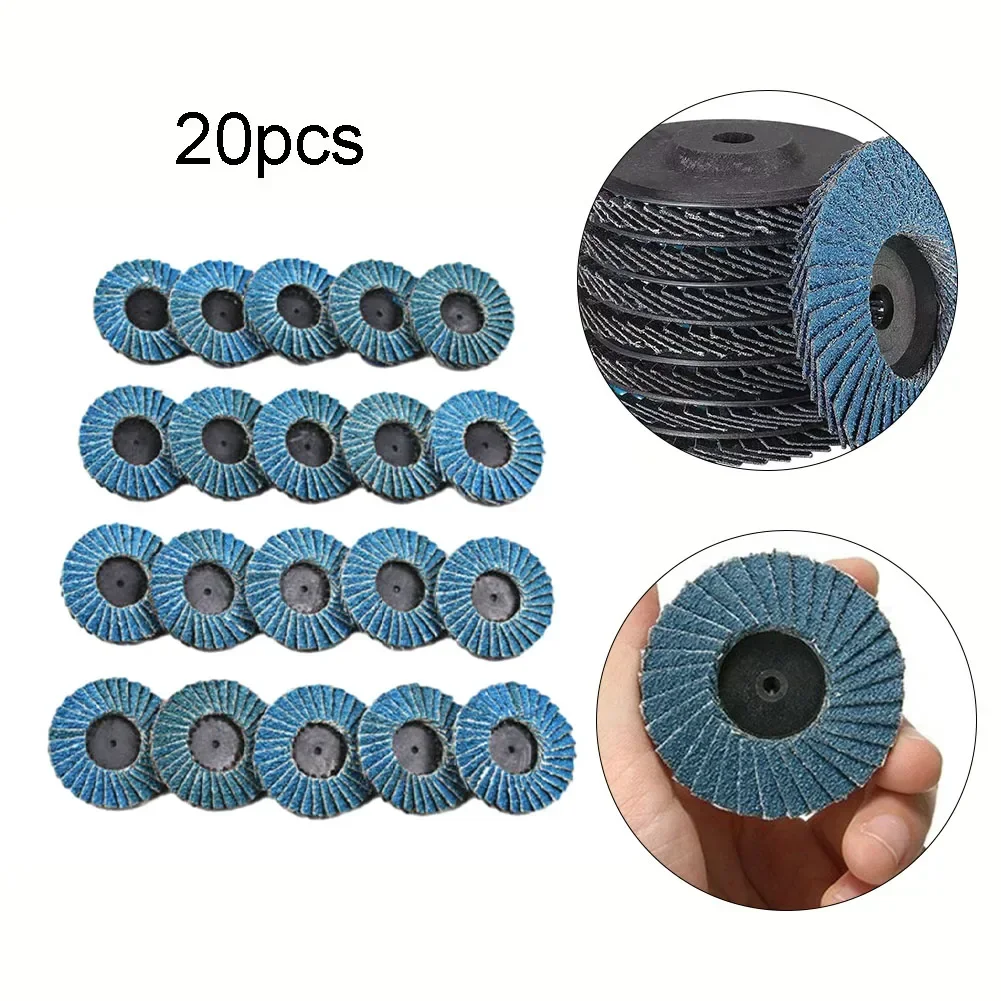 20pcs 50mm Grinding Wheels Flap Discs Sanding Disc 40grit Grinding Wheels Blades For Angle Grinder Wood Cutting  Abrasive Tool