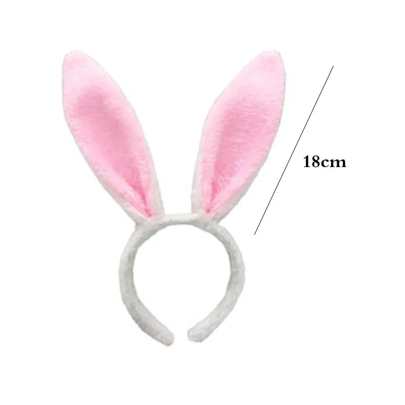 Cute Rabbit Ear Headband Easter Adult Kids Prop Plush Hairband Bunny Ear Hairband Party Costume Decorations Hair Accessories