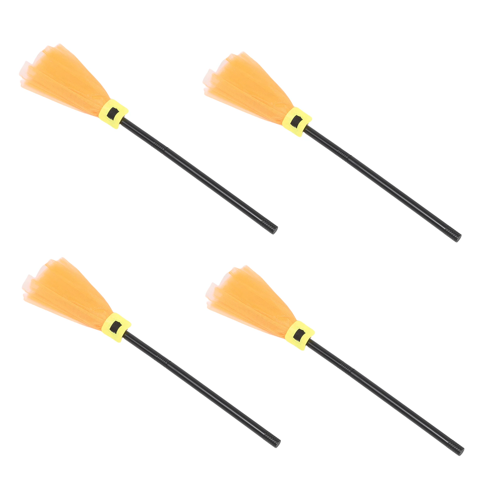 

4 Pcs Halloween Decoration Broom Flying Witch Props Cute Mesh Decorative Costume Broomstick Cosplay