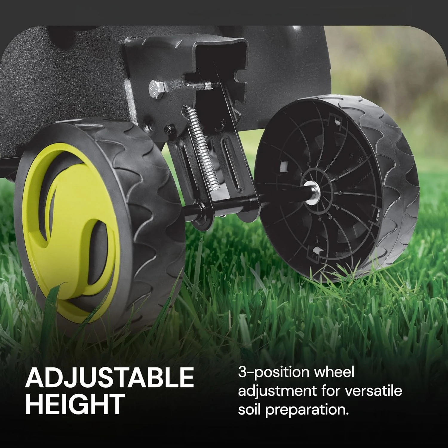 Cultivador elétrico de leme de jardim, latas de aço, 12 Amp, 16 polegadas, preto - Máquina de jardinagem resistente, gramados e pátios