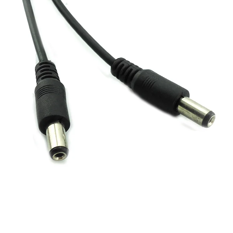 2x5.5*2.1mm 1 żeński do 2 męski Splitter przewód łączący zasilacz Adapter gniazda Jack 12V DC do kamera telewizji przemysłowej taśmy Led Q1