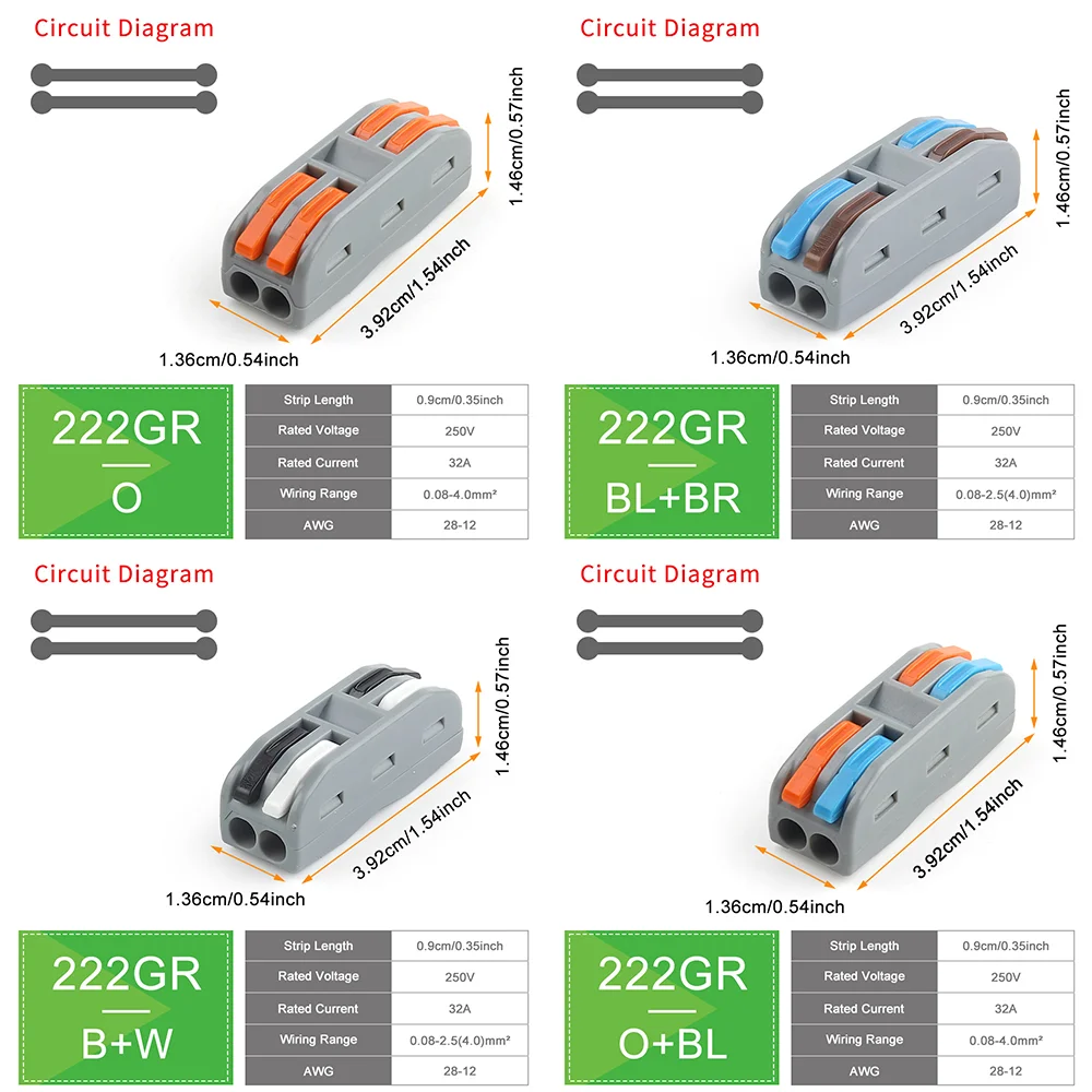 Schnellverbinder für Kabel, Hebelmuttern, Push-in-Klemmenblöcke, universelle Kabelklemmen, elektrische Verbindungselemente, 2-, 3-, 4-, 5-polig, für LED-Leuchten. – Detail 2