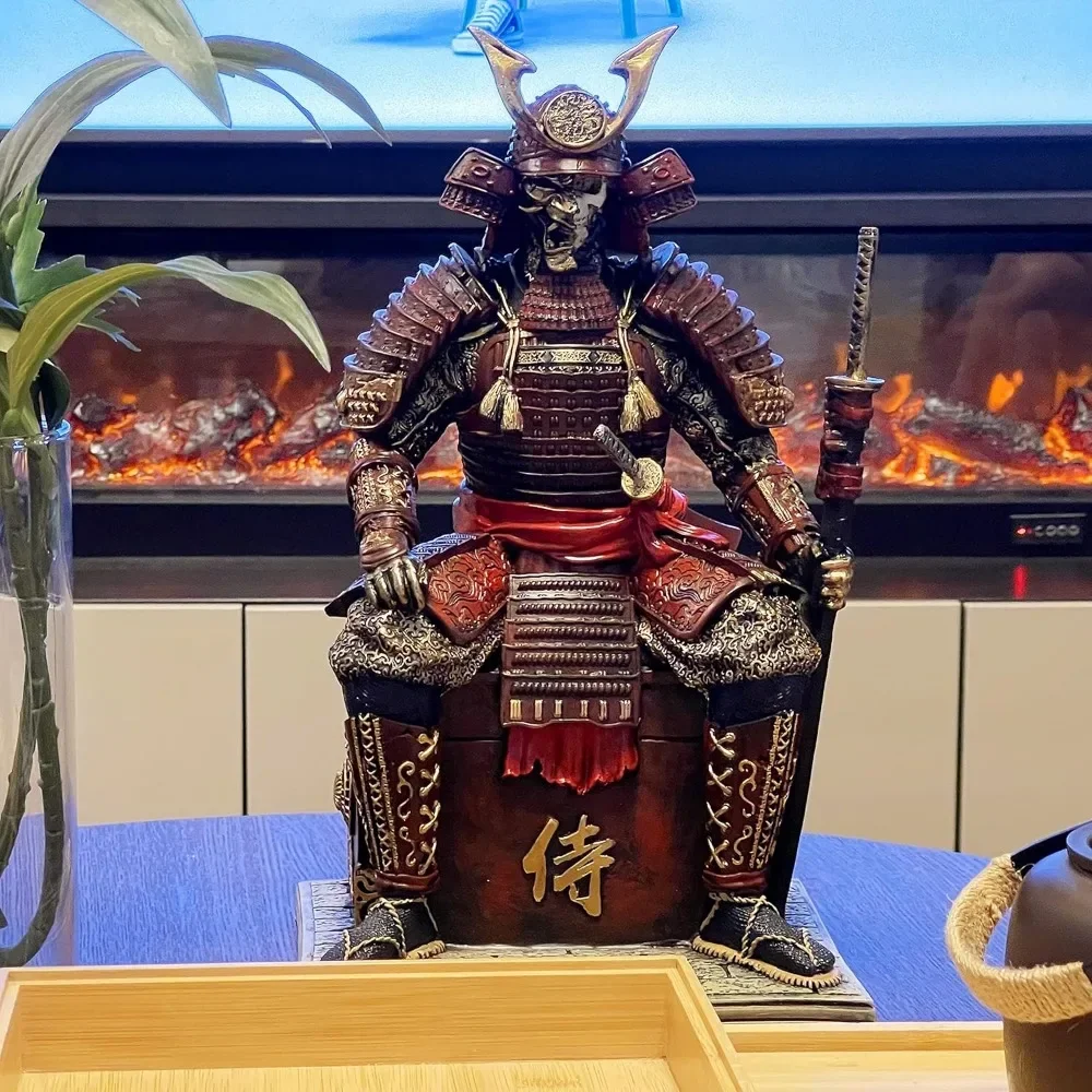 

All Saints'Day,Medieval Samurai Undead Warrior Resin Statue Ornament Figurine Craft for Home Living Room Porch Decoration