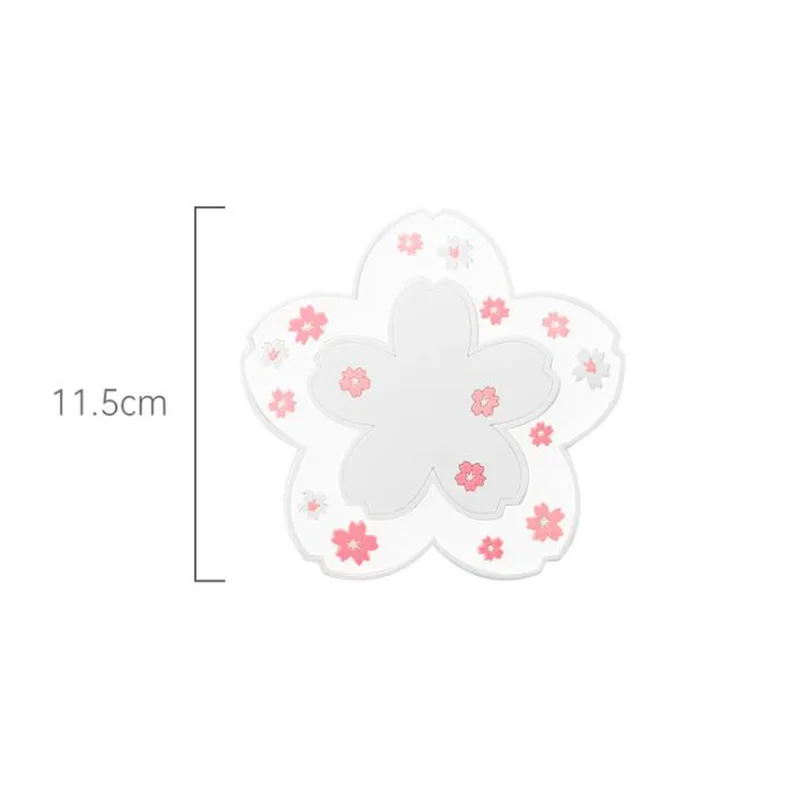 Kawaii Rosa Blüten-Silikonuntersetzer im Sakura-Stil, Kaffeetassen-Untersetzer, Sakura Isolierte Tischmatten, Teetassen-Untersetzer, Wohndekor-Geschenk
