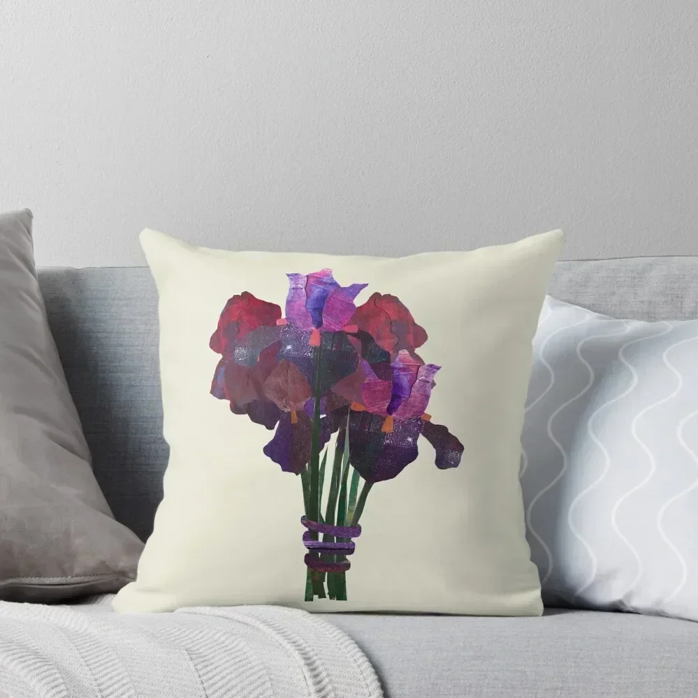 

Fiery Temper Bearded Iris Bouquet Throw Pillow Luxury Pillow Cover anime girl bed pillows Cushions For Decorative Sofa pillow