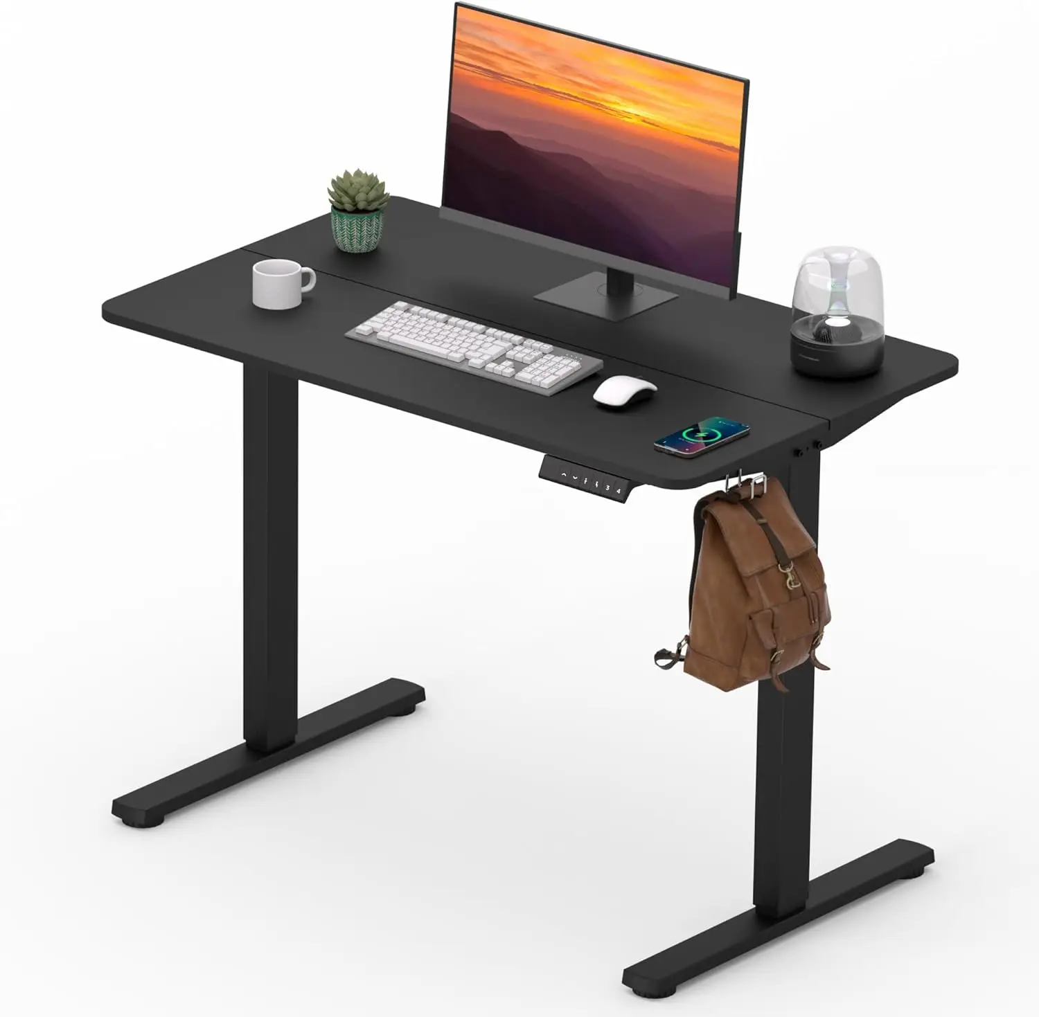 

Adjustable Stand Up Desk Standing Desk, 40x24 Inches Home Office Desks with Memory Preset Computer Workstation, Splice Black Top