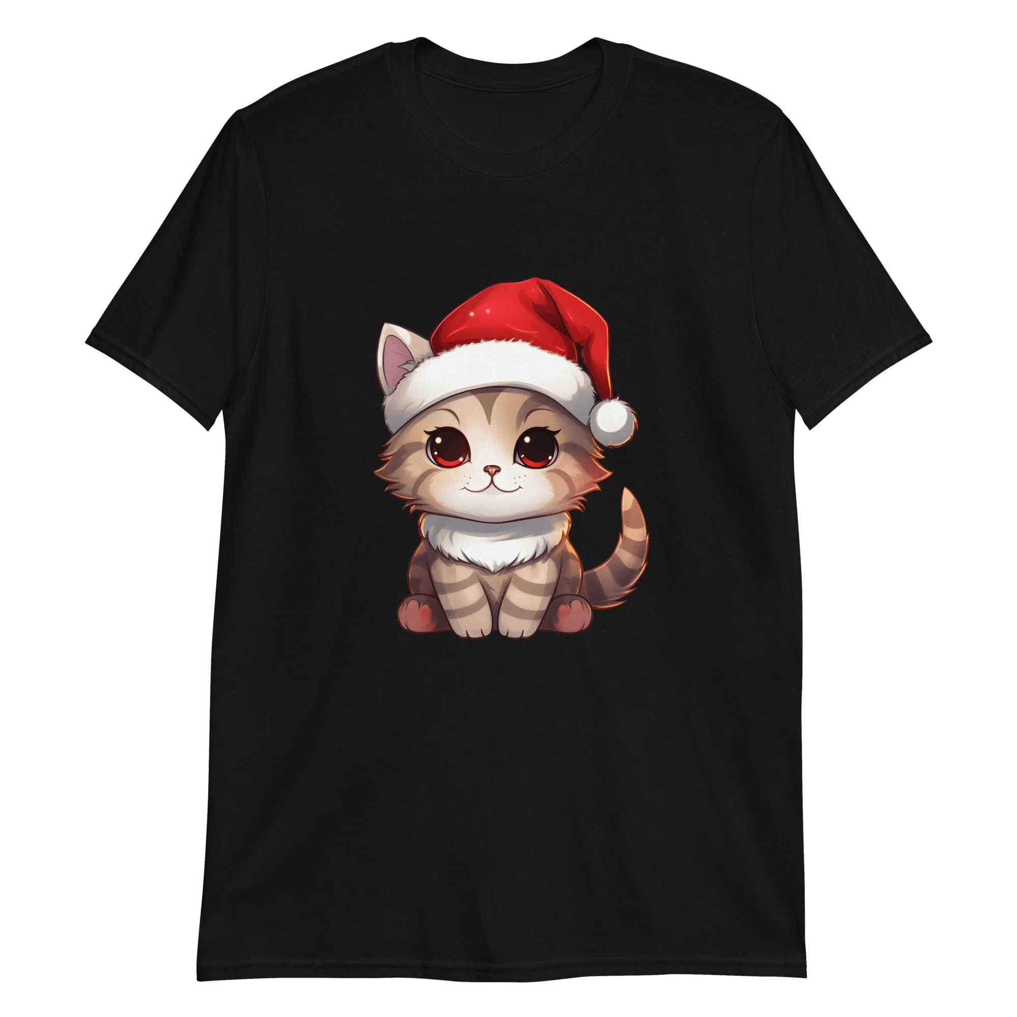 Santa Cat Kawaii Holiday Purr Fection T Shirt