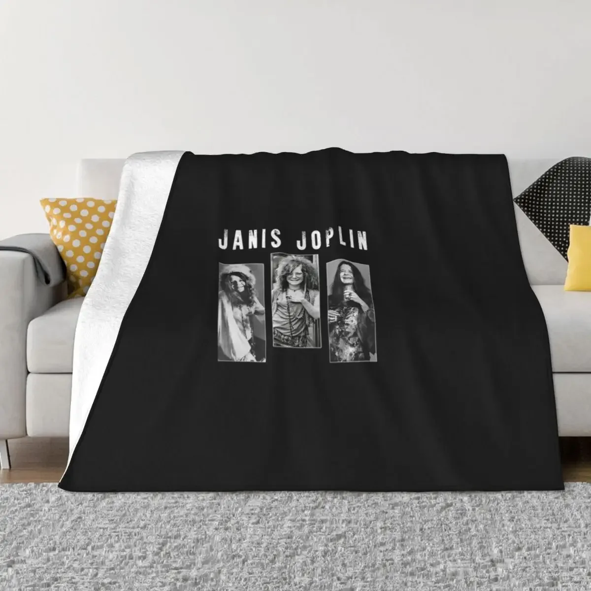 Vinagge Janis-Joplin art Throw Blanket Cute Quilt Blankets