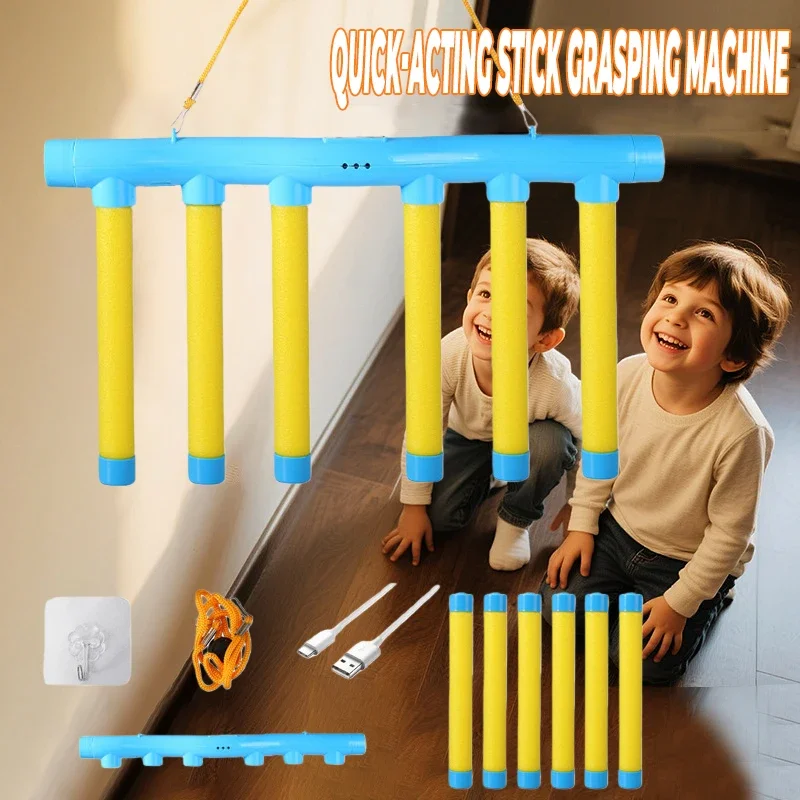 

Kids Challenge Falling Sticks Game - Educational Reaction Training Toy Parent-Child Interactive Stick Catching Sports Activity