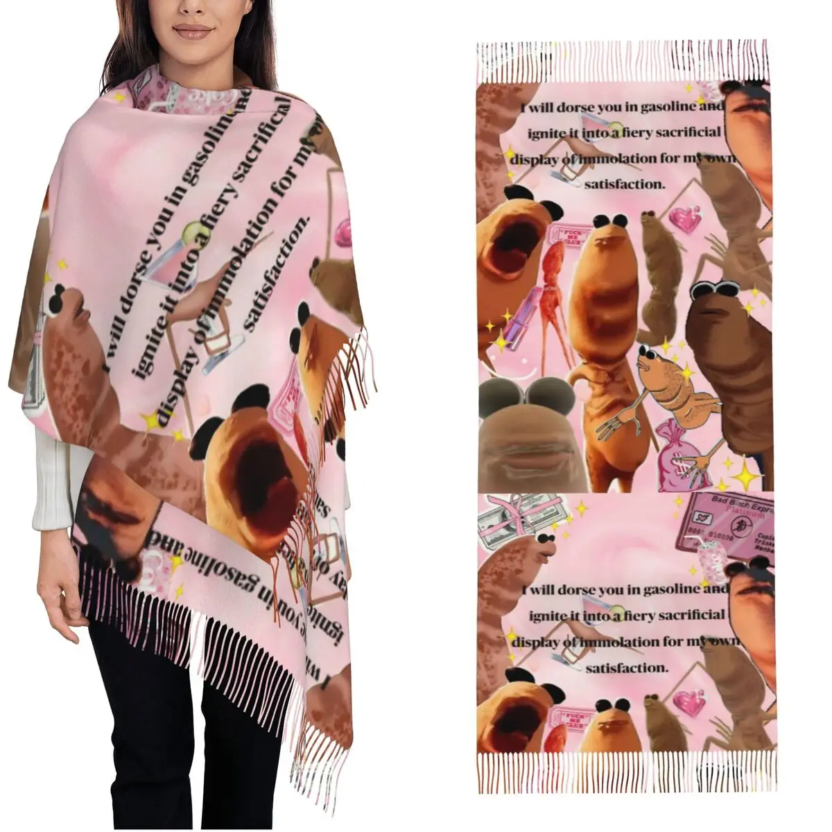 marcus-the-worm-meme-xales-wraps-para-mulheres-inverno-quente-grande-cachecol-longo-voce-e-arruinando-a-vibracao-pashmina-lencos-com-borla