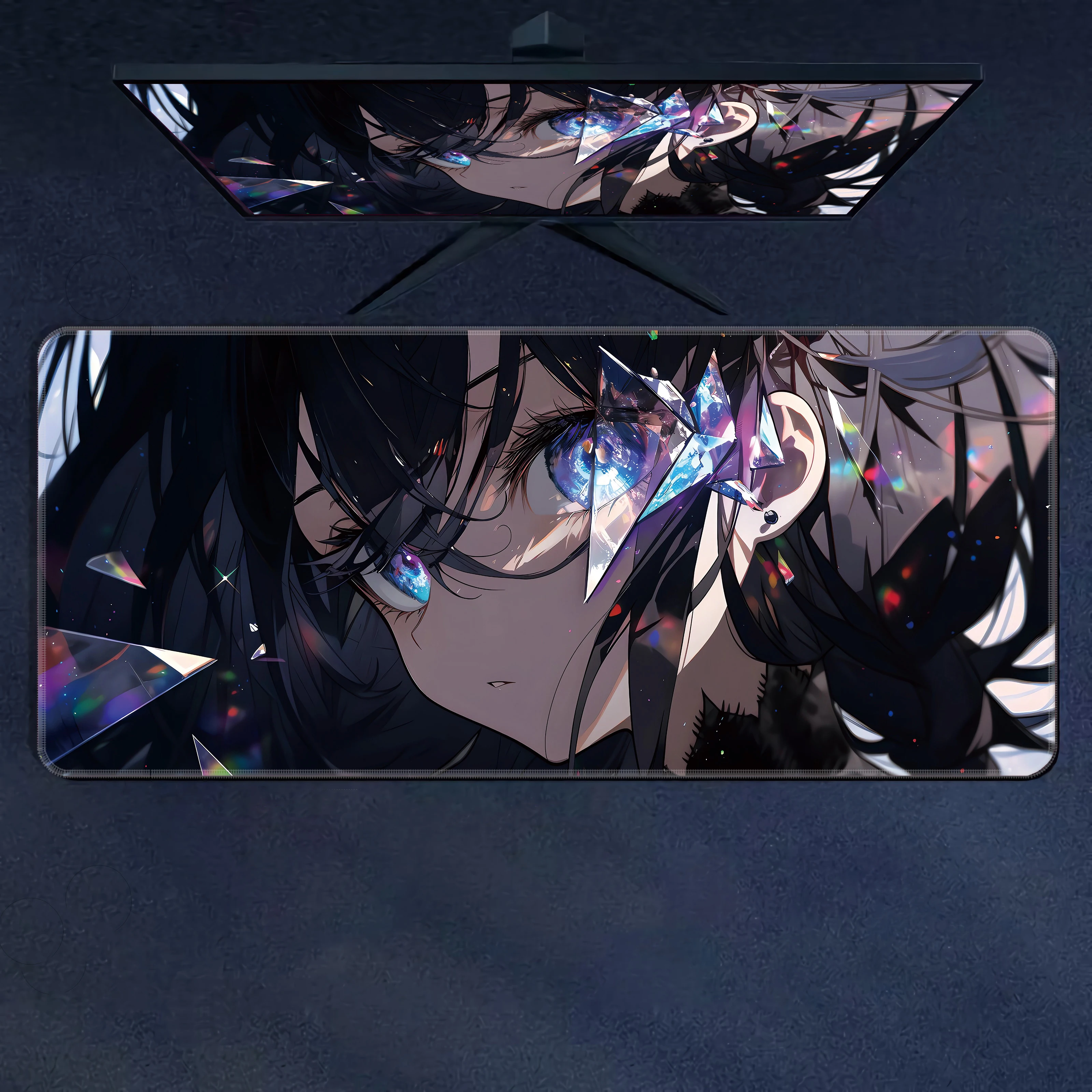 

Anime Colorful Eyes Girl Rubber Diy Desk Bureaumat Mouse Pad Pc Kast Pad Gaming Gamer Toetsenbord Anti-Slip E-Sports Tablemat