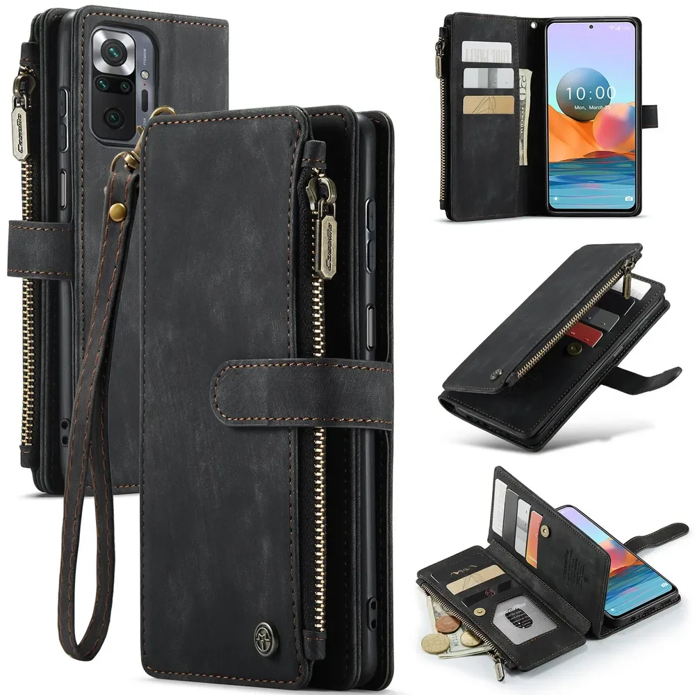 

Wallet Case For Xiaomi Red Note10Pro 4G/Note10 ProMax Phone Stylish Appearance protective multifunctional