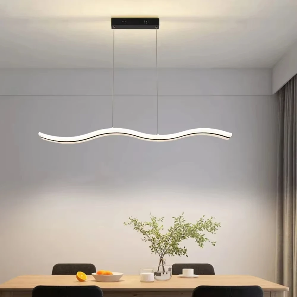 

Modern LED Pendant Lamp Minimalist Strip Chandelier For Living Dining Room Kitchen Island Home Decor Hanging Lighting Fixture