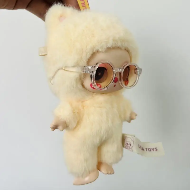 For 17CM Liila Lucky Cat/labubu Doll/10 Cotton Doll Accessories Foldable Glasses with Lenses Dolls DIY Decorate