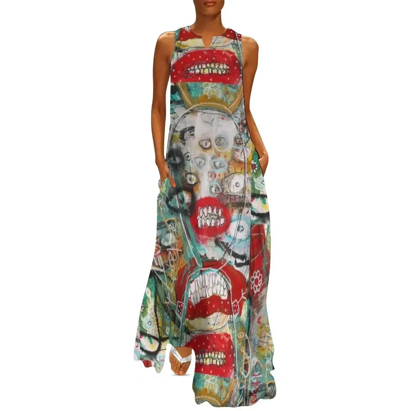 

monster mouth Long Dress dresses for women bandage dress women formal occasion dresses chic and elegant woman dress