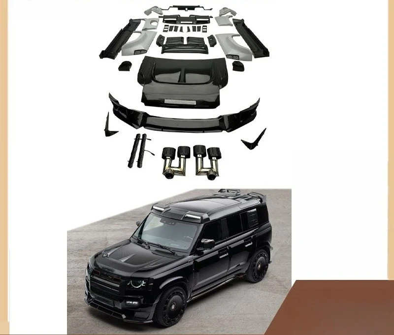 Carbon Fiber Body Kit for Land Rover Defender 2020-2022, Front Bumper, Rear Bumper, Hood Trim, Exterior Accessories