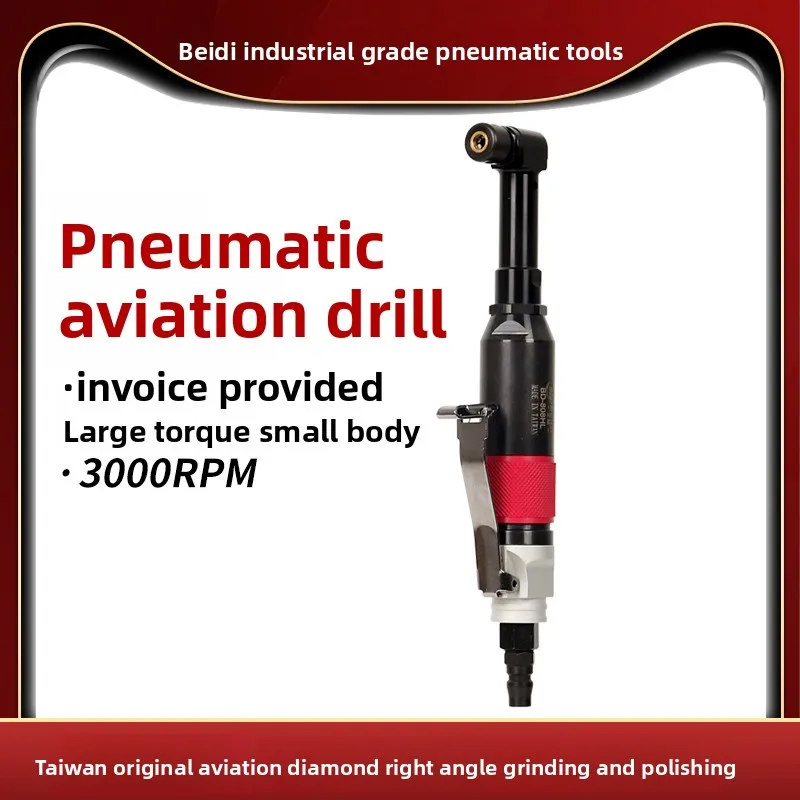 Beidi Pneumatic Aviation Air Drill Dual-Purpose Right Angle Air Grinder Pneumatic Elbow Engraving Machine Bd-808Hl