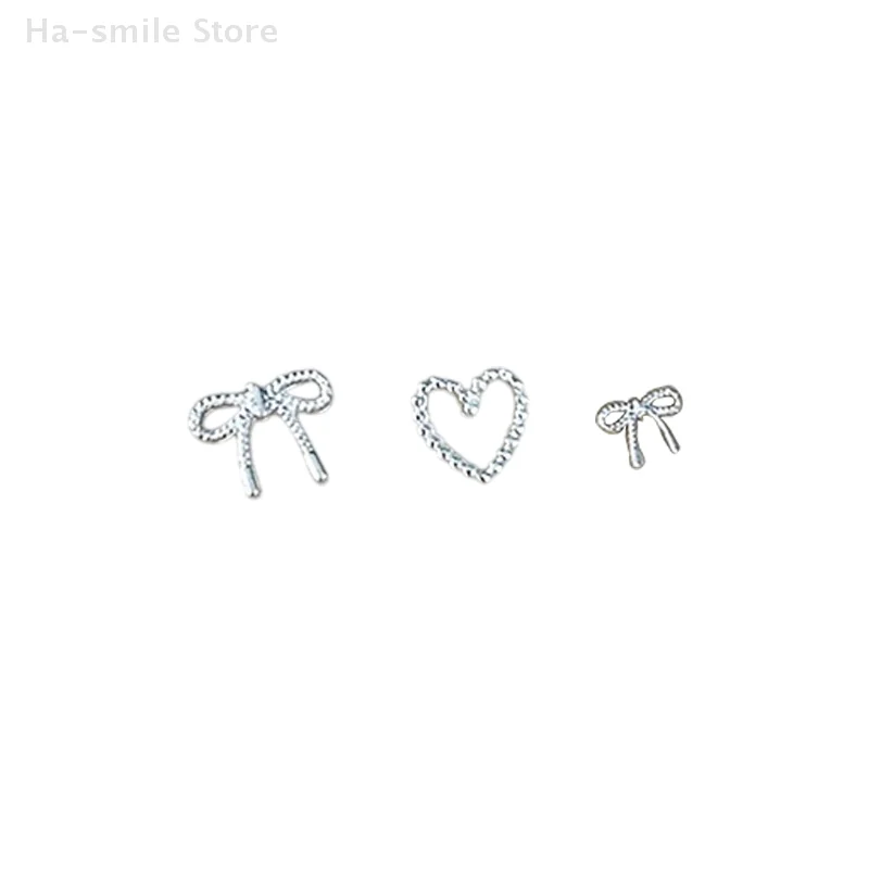 10 pezzi di ciondoli artistici di lusso con fiocco Kawaii gioielli per unghie decorazione con strass accessori fai da te chiodo in lega squisita 3D