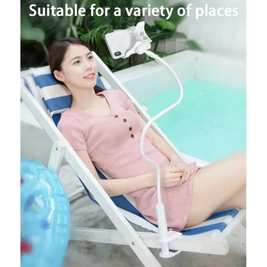 360 °   Penyangga Ponsel Putar Fleksibel Portabel untuk Meja, Dudukan Desktop untuk iPhone Samsung Xiaomi 70cm