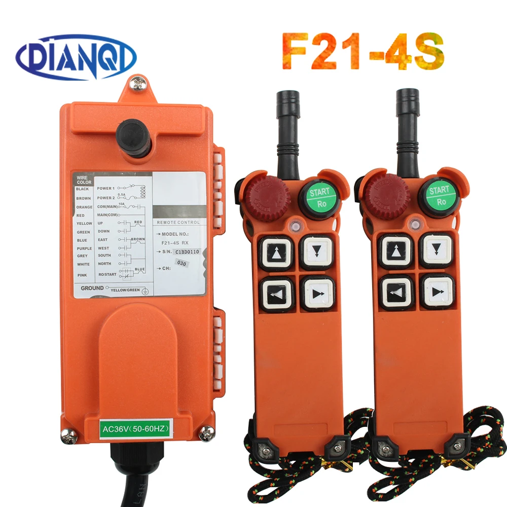 

F21-4S 12V 24V 110V 220V 380V Industrial Wireless Radio remote controller crane switch pressure reset radio control crane switch