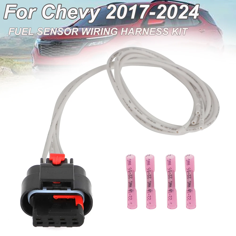 For Chevy 2017-2024 GM Vehicles L5P Duramax 6.6L Engine Upgrade Fuel Rail Pressure Sensor Pigtail Wiring Harness Kit