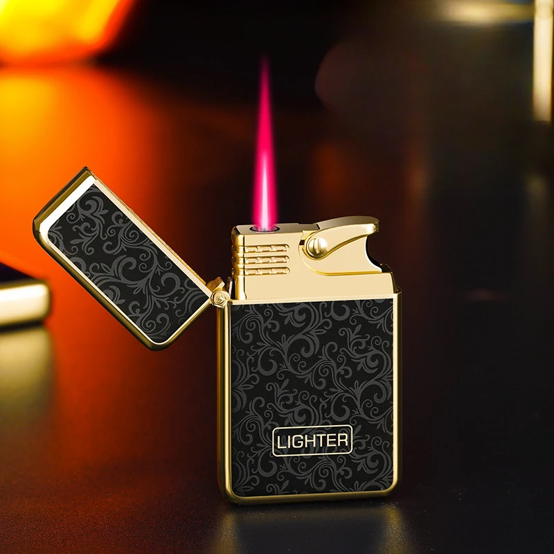 Refilled Butane Gas Torch Windproof Lighter Resin Slim Portable Inflatable Lighter Exquisite Cigarette Lighters Smoke Accesoires