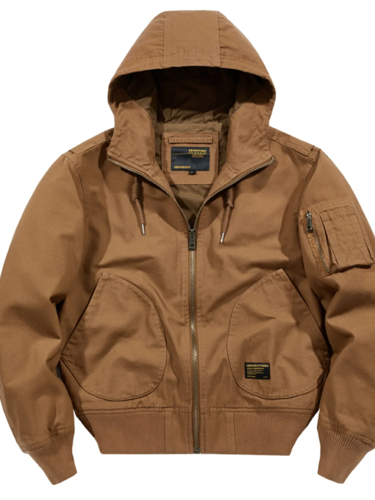 

Осень-зима, модная мужская рабочая одежда с капюшоном, дэт, свободная повседневная верхняя одежда в американском стиле ретро, летный костюм с несколькими кетами