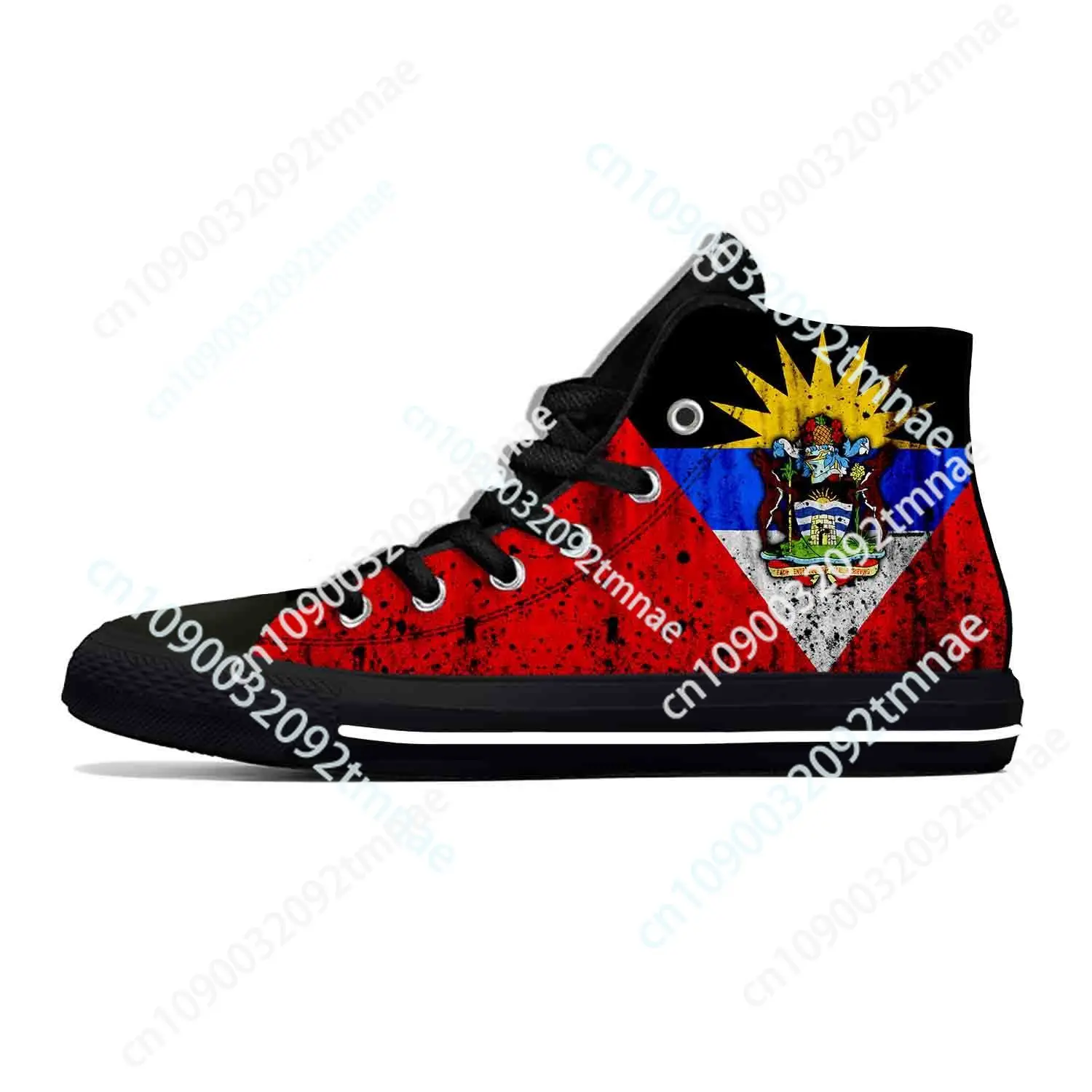 

Antigua and Barbuda Flag Patriotic Pride Fashion Casual Cloth Shoes High Top Comfortable Breathable Custom Men Women Sneakers