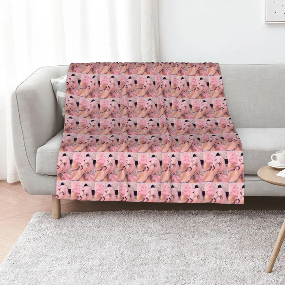 

Belle Delphine's Famous Face Throw Blanket Giant Sofa decorative anime cosplay anime Blankets