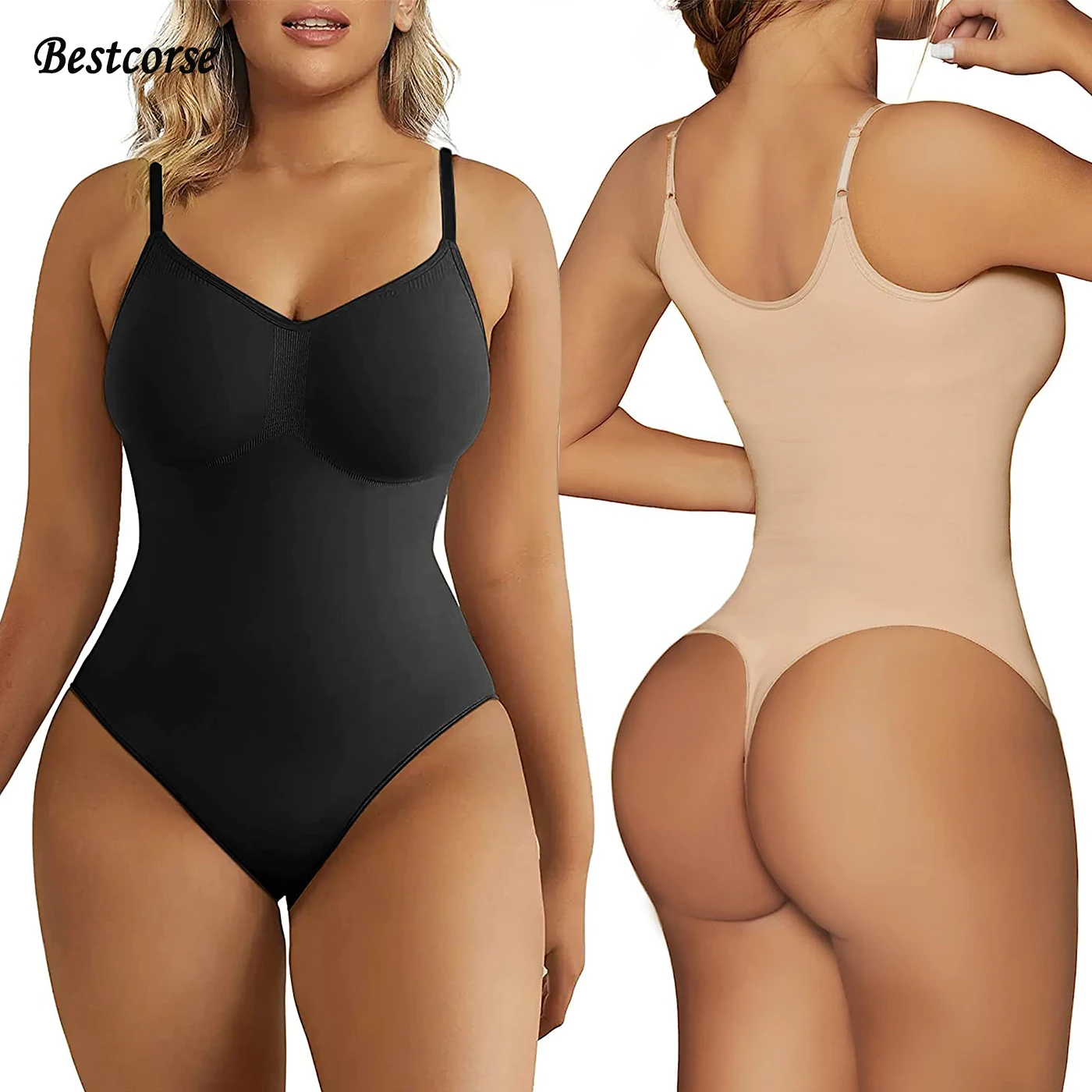 

XS 3XL Seamless Body Suit Shapewear Bodysuit Thong Viral Women Nude Black Shape Wear Bodysuit Corset Tummy Control Body Shaper