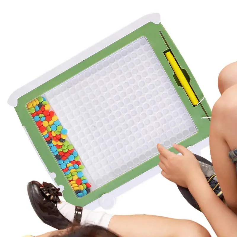 Colorful Magnetic Bead Drawing Board Early Educational Montessori Preschool Learning Creative Art Drawing Pad Toy For Kids