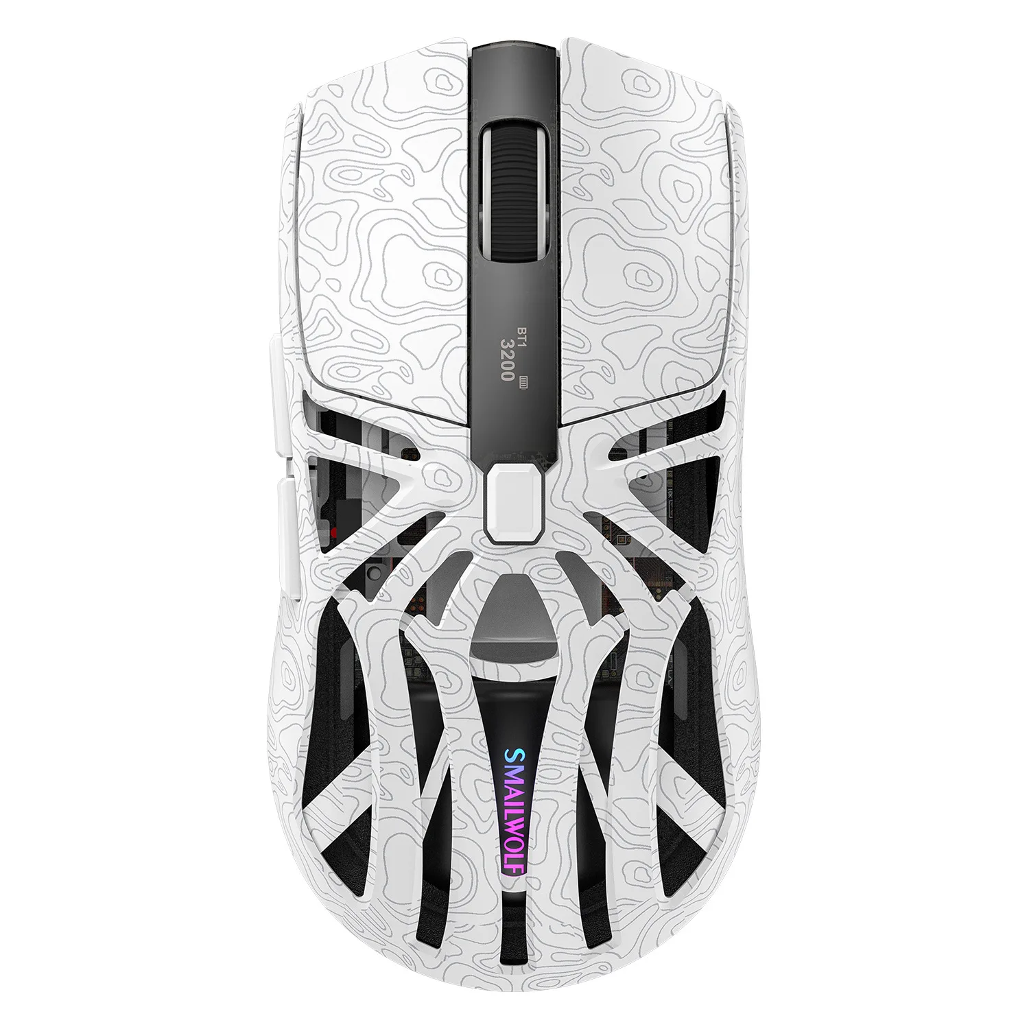 SMAILWOLF M8 Contour mouse three-mode lightweight Bluetooth wireless gaming computer e-sports PWA3311 mouse magnetic base