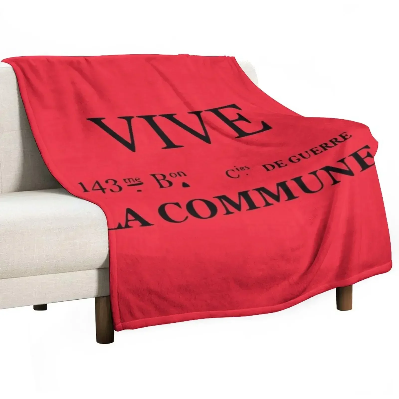 

Vive la Commune Flag of the 143rd battalion of the Communal National Guards of the Paris Commune Throw Blanket