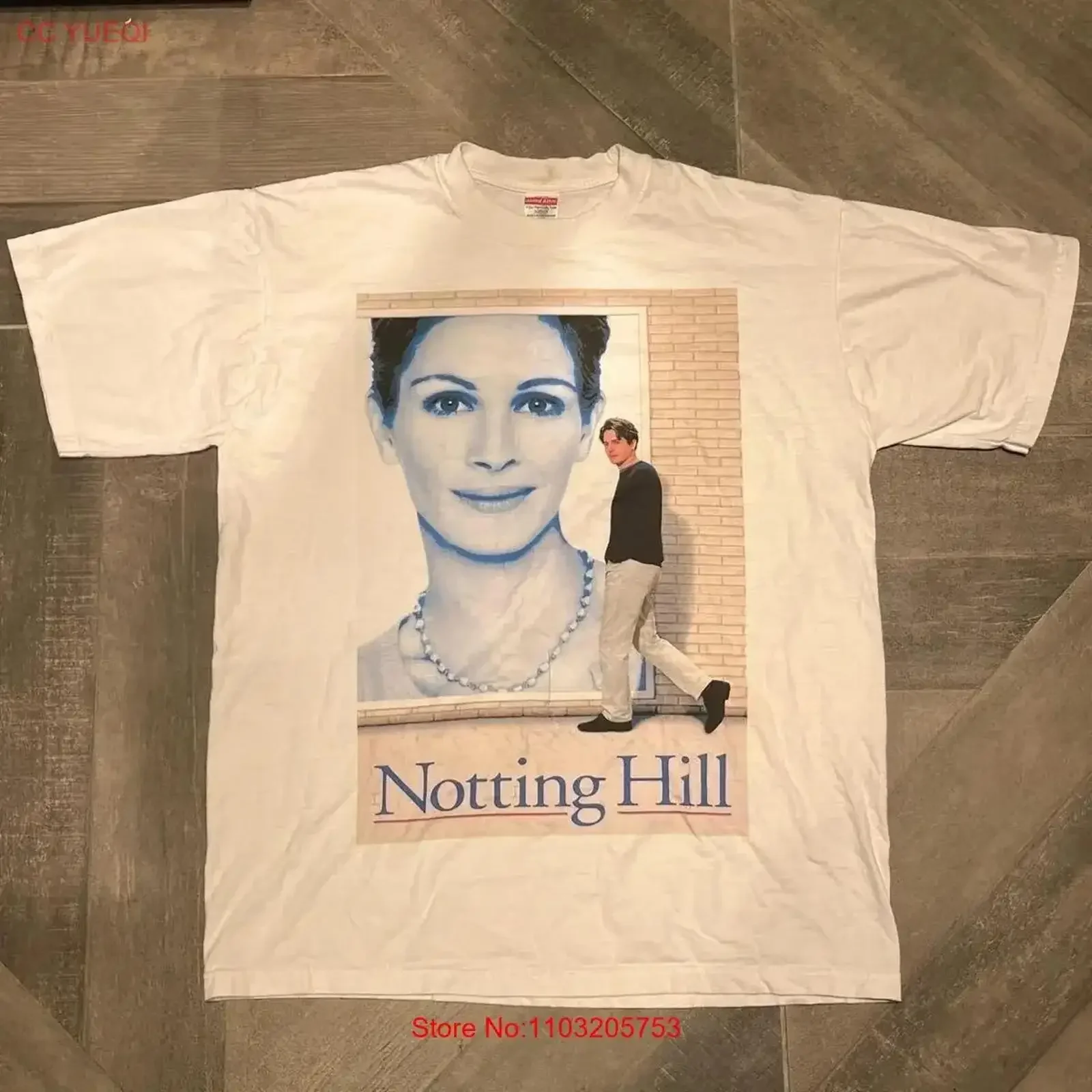

ting Hill Lover Movie T shirt vintage Washed Breathable fashion Comfortable Stylish homme Soft Stretched Casual vintage Washed