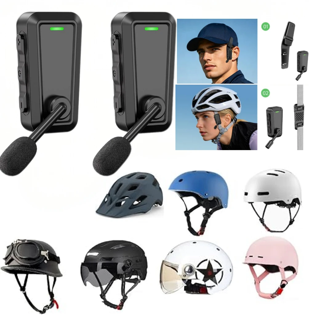 Intercom Headset Helmet - Outdoor Sport Helmet Wireless Bluetooth Music