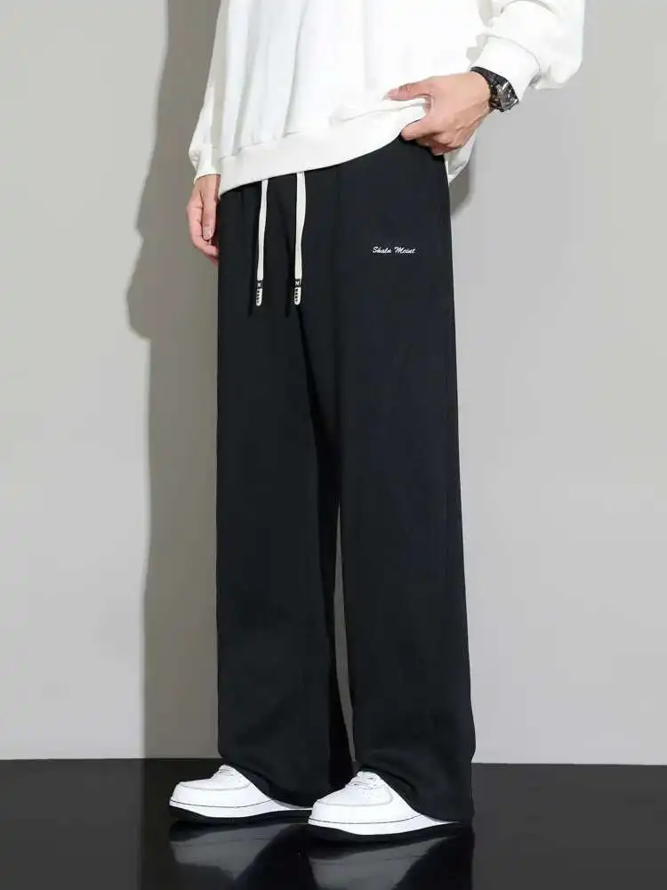 

10XL 9Xl 8Xl Брюки большого размера Мужские широкие повседневные хлопковые брюки из полиэстера 7Xl 6Xl Черные Серые прямые свободные драпированные брюки Мужские